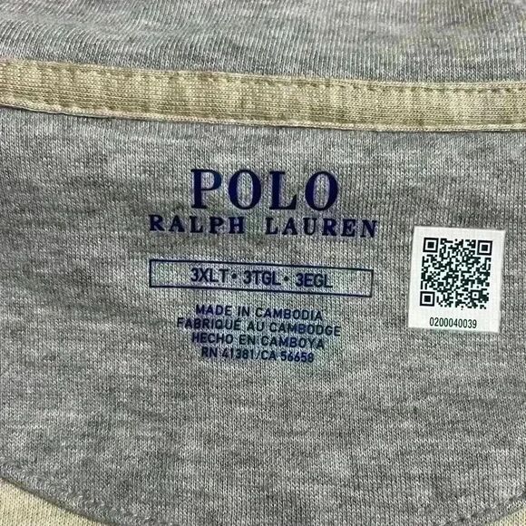 Polo Ralph Lauren Quarter Zip Pullover 3XLT Heather Gray Classic Luxury NWT - Picture 7 of 9